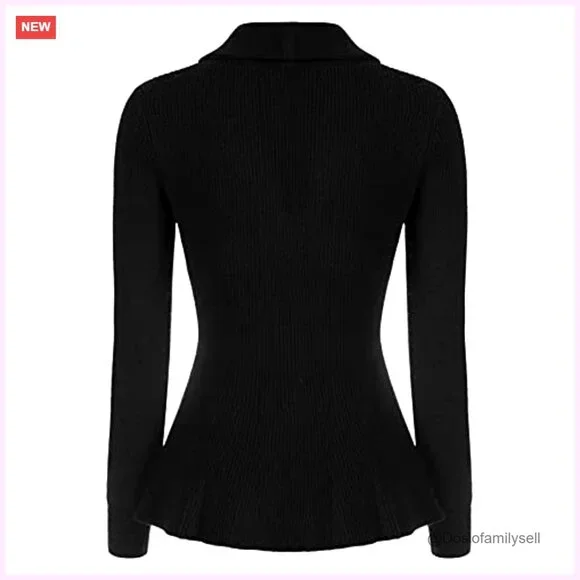 Vintage Shawl Lapel Cardigan Sweater, Button Down, Fall Winter Outwear - Picture 2 of 7